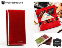 Leather wallet RFID PETERSON PTN 421431-SAF