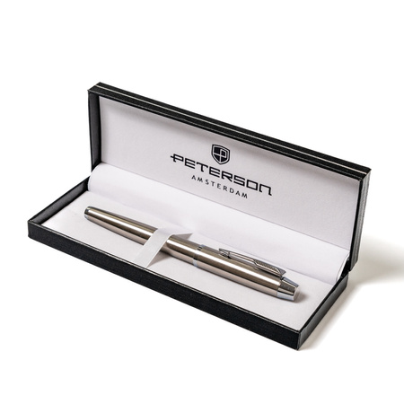 Pen with Cap in Gift Box Peterson PTN 222 Silver-Silver