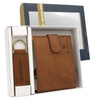 Zestaw prezentowy: skórzany portfel i brelok PETERSON PTN SET-M-N003L