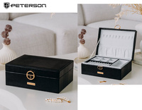 A jewelry box made of eco-leather PTN SZK-04A Black