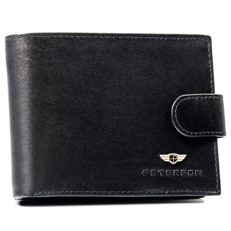 Leather wallet+case+key ring PETERSON PTN SET3-N992L-VT