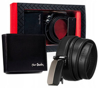 Gift Set: Genuine Leather Wallet and Belt with Automatic Buckle - Pierre Cardin ZM-PC22