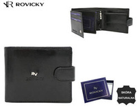 Portfel skórzany RFID ROVICKY RV-70616-9-BCA