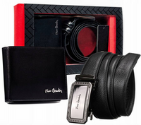 Leather Gift Set: Men’s Wallet and Belt with Automatic Buckle - PIERRE CARDIN ZM-PC34