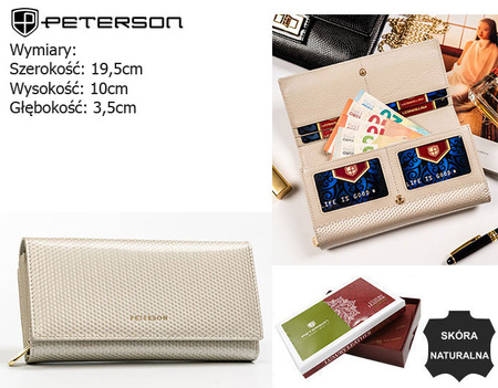 PETERSON PTN 42100-SBR RFID leather wallet