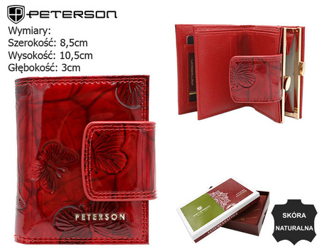 Leather wallet RFID PETERSON PTN 42329-BF