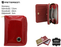 Women's wallet made of patent leather PTN PH33-1-SH Red