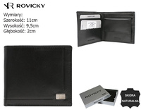 A horizontal wallet crafted from smooth natural leather CPR-10-NBAR Black