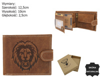 RFID leather wallet Always Wild N992L-CHM-LION