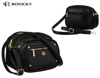 Set: handbag + pouch made from eco-leather PU R-KP-16-A19 Black