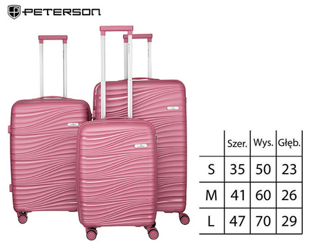 Zestaw walizek 3w1 PTN WA06-SET3 Pink