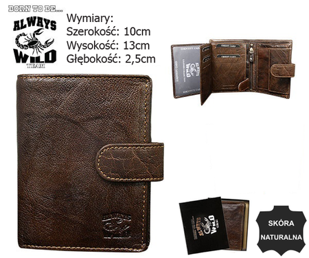 Men's leather wallet N4L-BC Brown