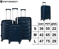 Zestaw walizek PTN HPP-01-SET3 Blue