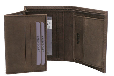 Leather wallet CZ-13-HLF Brown