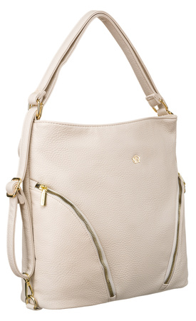 Women's Bag and Urban Backpack in One made of Eco-leather PU R-KP-18-DN D.Beige