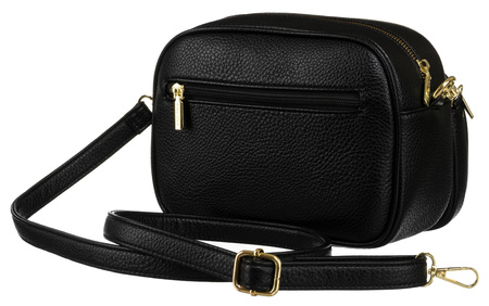 Set: handbag + pouch made from pebbled eco-leather PU R-KP-17-A19 Black