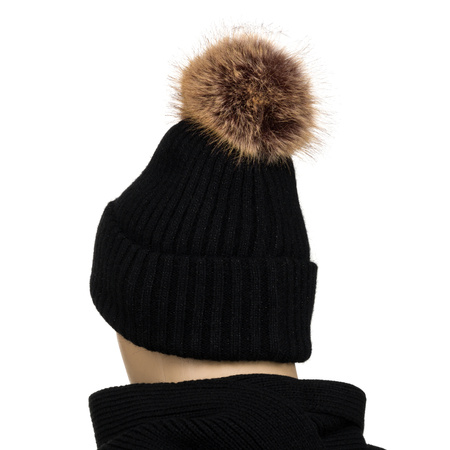 Warm Women's Hat with Angora Blend PETERSON PTN HAT-08 Black