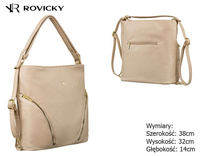 Women's Bag and Urban Backpack in One made of Eco-leather PU R-KP-18-DN D.Beige