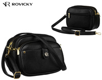 Set: handbag + pouch made from pebbled eco-leather PU R-KP-17-A19 Black