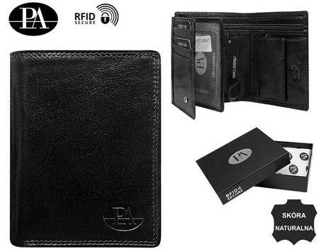 Leather men wallet PIERRE ANDREUS D1072-BMVT BLACK