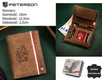 PETERSON PTN 317PW-01 2-1-4 RFID leather wallet