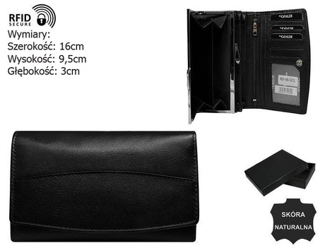 WOMEN'S leather wallet RD-06-GCL-NL Black