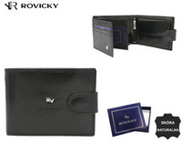 Portfel skórzany RFID ROVICKY RV-7680286-9-BCA BLACK