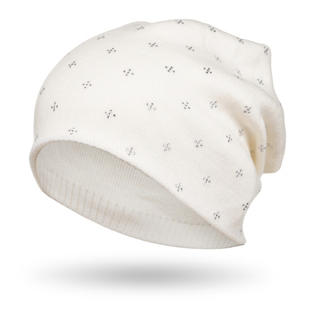 Czapka damska z domieszką wełny Peterson PTN HAT-04 White