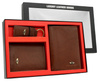 Leather wallet+case+key ring set PETERSON PTN SET3-N4-VT