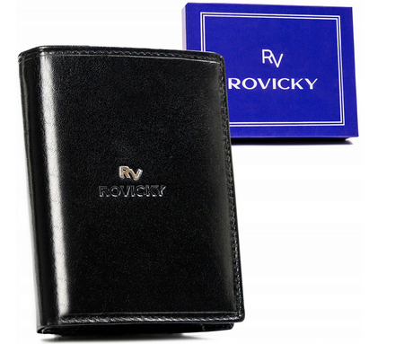 Portfel skórzany RFID ROVICKY RV-7680278-BCA