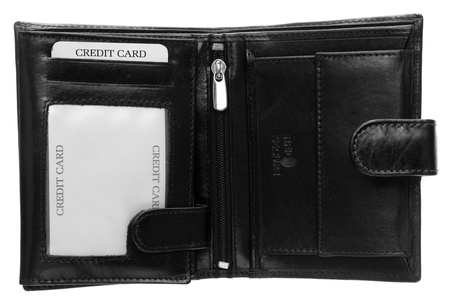 Men's leather wallet N4L-VT-NL Black