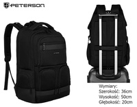 Laptop Backpack with Suitcase Strap Peterson PTN PTY-03 Black