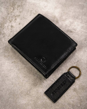 Gift set: leather wallet and key ring PETERSON PTN SET-M-1549-GVT