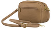 Set: handbag + pouch made from pebbled eco-leather PU R-KP-17-A19 Beige