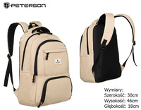 Plecak Peterson PTN 77712 Beige