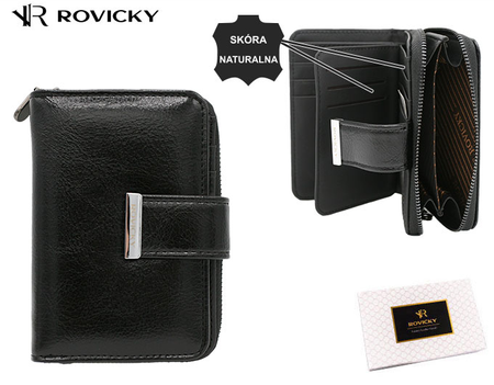 Women's Leather+PU Wallet RPX-31-ML Black