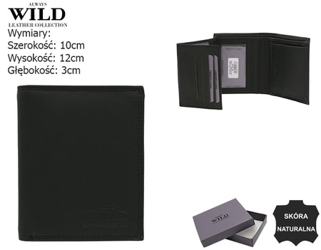 Leather wallet CZ-13-HLF Black