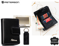 A two-piece gift set: wallet and keychain Peterson PTN SET-D-65-KCS BLACK