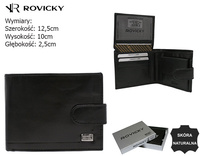 Portfel męski skórzany CPR-06L-NABR Black