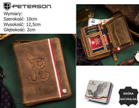 PETERSON PTN 340PW-02 2-1-4 RFID leather wallet