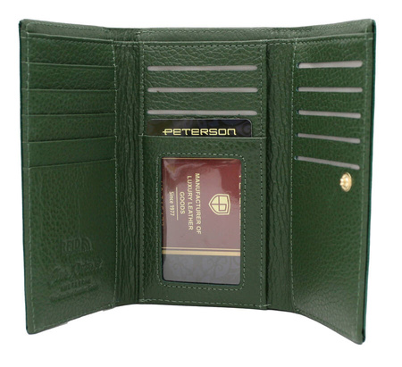 Women's leather wallet PTN 42108-SH Green