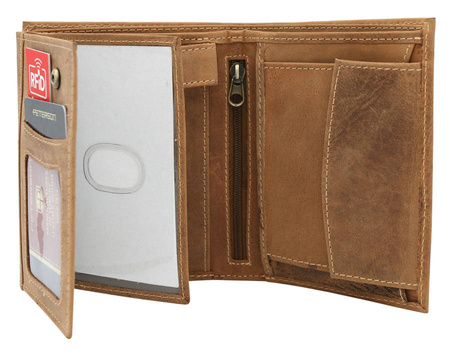 Leather wallet PTN 339 2-1-5 COGNAC