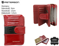 Leather women's wallet PTN PH31-3-RS Red