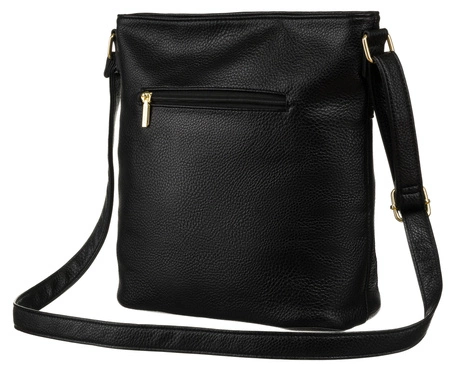 A women's handbag made of pebbled eco-leather PU R-KP-20-A19 Black