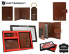 Leather wallet+case+key ring set PETERSON PTN SET3-N4L-V