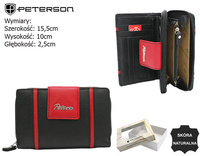 Leather Wallet PTN KA-27 Black+Red