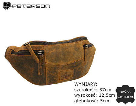 Leather bumbag PETERSON PTN 2507-HUN