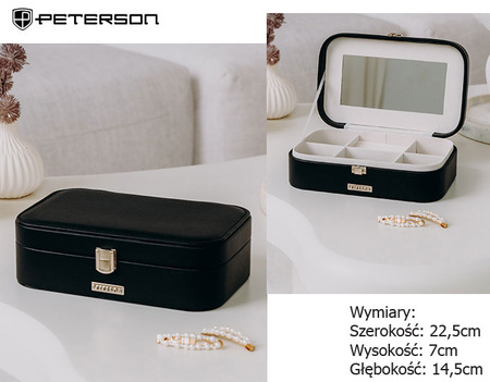 A jewelry box made of eco-leather PTN SZK-05 Black