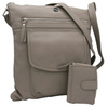 Torba skórzana+portfel PTN D72-DS Dark Beige