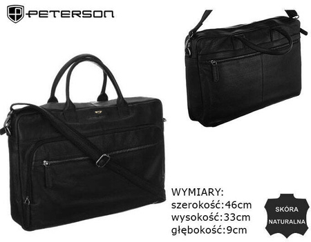 Torba skórzana PETERSON PTN LAP-513-NDM